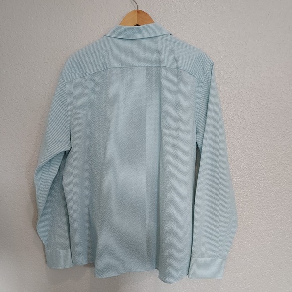 Banana Republic Mint Green Plaid Long Sleeve Button Up Size XL - Picture 6 of 10